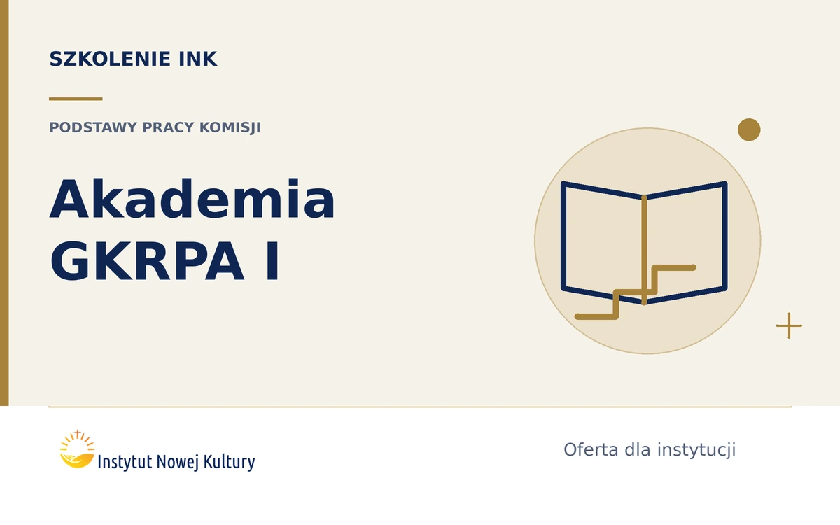 Akademia GKRPA &ndash; Poziom I. Podstawy pracy gminnej komisji - grafika szkolenia