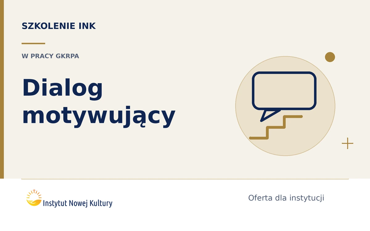 Dialog motywujący w pracy GKRPA - grafika szkolenia