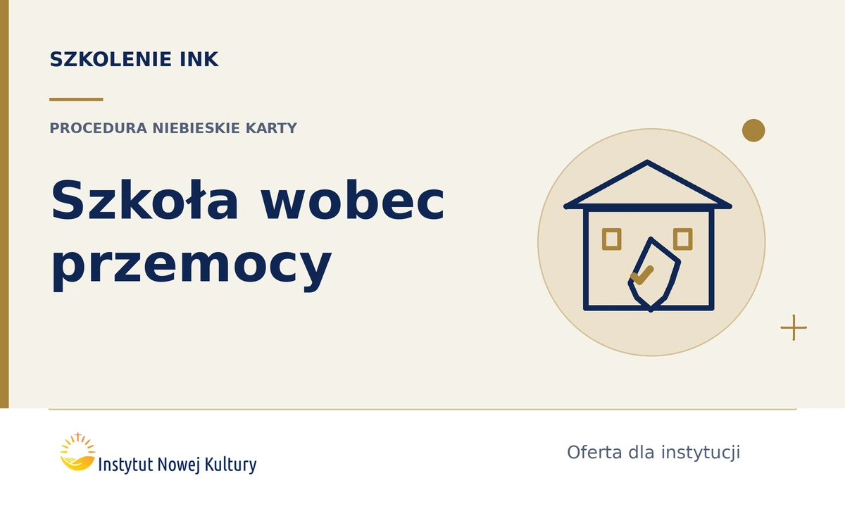 Szkoła wobec przemocy domowej &ndash; procedura Niebieskie Karty w praktyce oświaty - grafika szkolenia