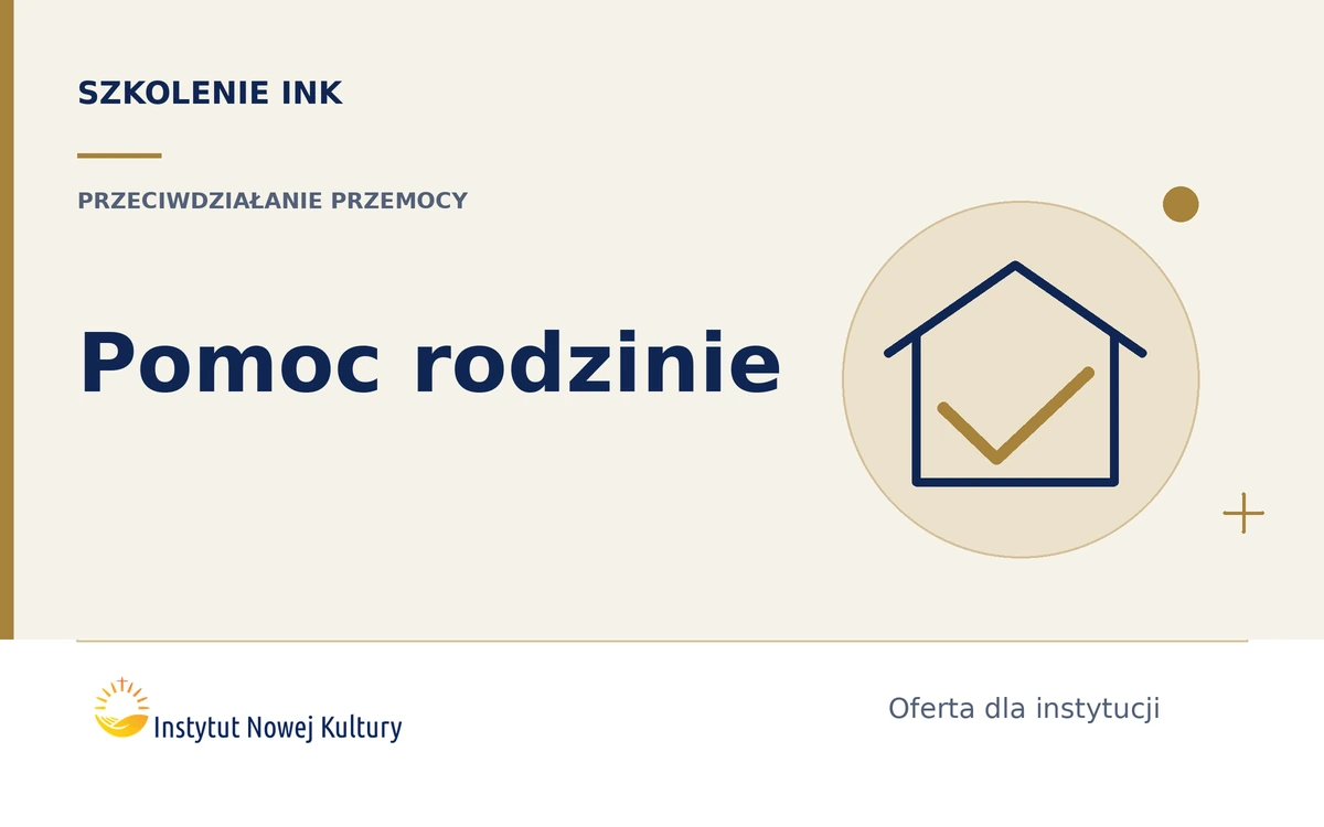 Z pomocą rodzinie &ndash; podstawy przeciwdziałania przemocy domowej - grafika szkolenia