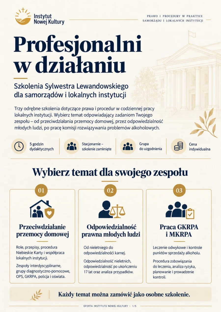 Szkolenia Sylwestra Lewandowskiego &mdash; oferta